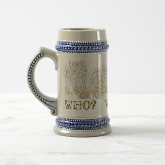 Who Mosaic Owl Design Beer Stein