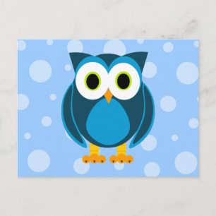 Who? Mr. Owl Cartoon Postcard