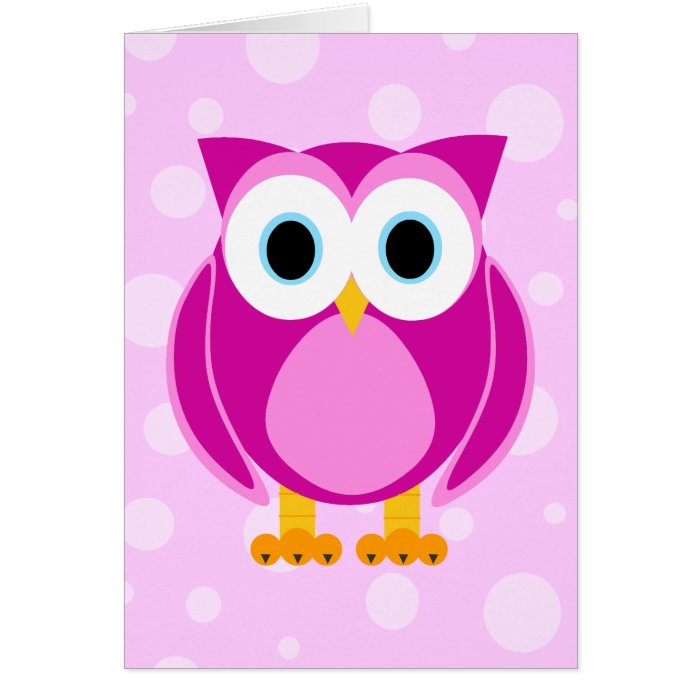 Who? Mrs. Owl Cartoon Greeting Card