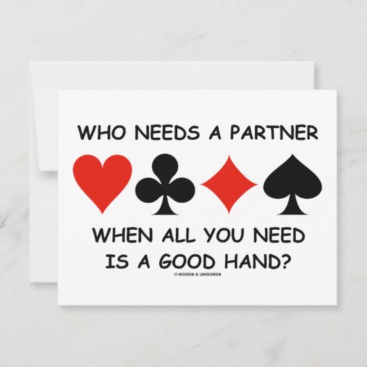 Who Needs A Partner When All You Need (Bridge) (Front)