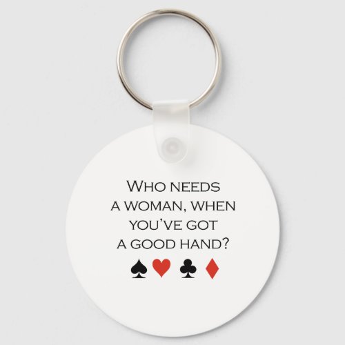 Who needs a woman when you have a good hand T_shir Keychain