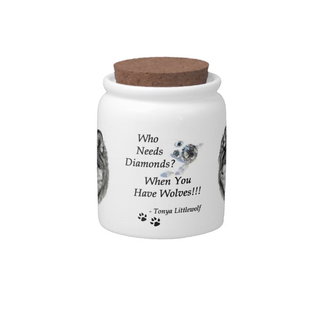 Who Needs Diamonds Collection Candy Jar (Front)