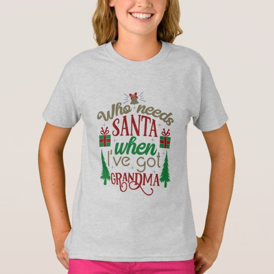 grandma santa shirt