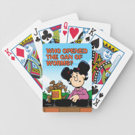 Who Opened The Can of Worms Bicycle Playing Cards