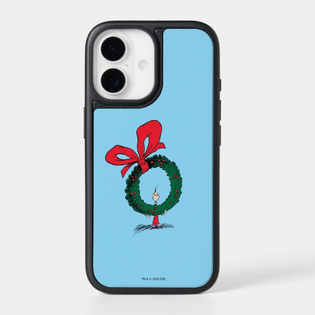 Who Peeking Through Christmas Wreath Otterbox iPhone Case (Back)