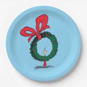 Who Peeking Through Christmas Wreath Paper Plates