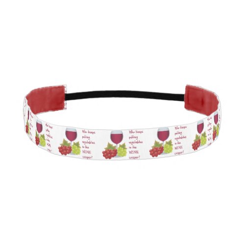 Who put vegetables in the wine crisper  Funny Win Athletic Headband
