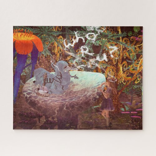 Who R U Alice  The Hookah Caterpillar  Jigsaw Puzzle