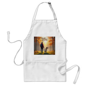Who Rescued Who - Man golden retriever hike Adult Apron