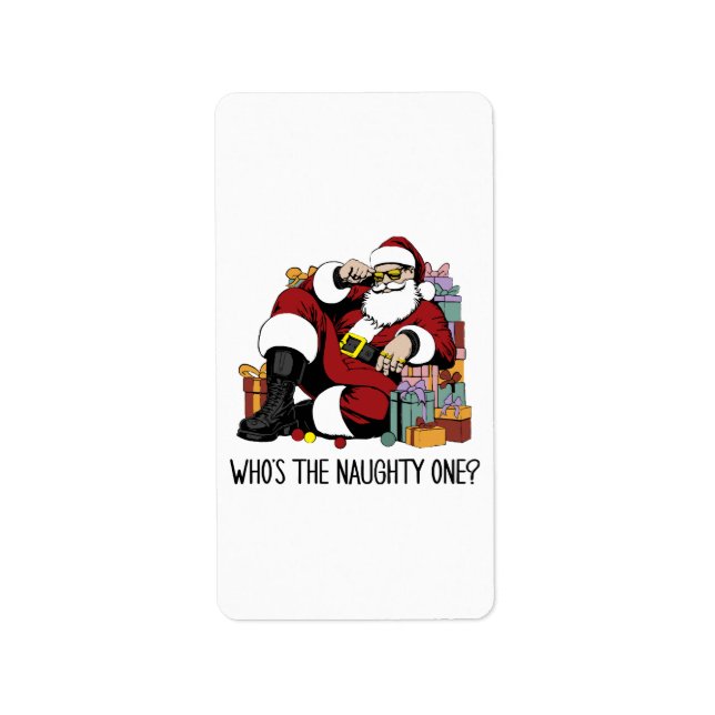 Who s the Naughty one Label (Front)