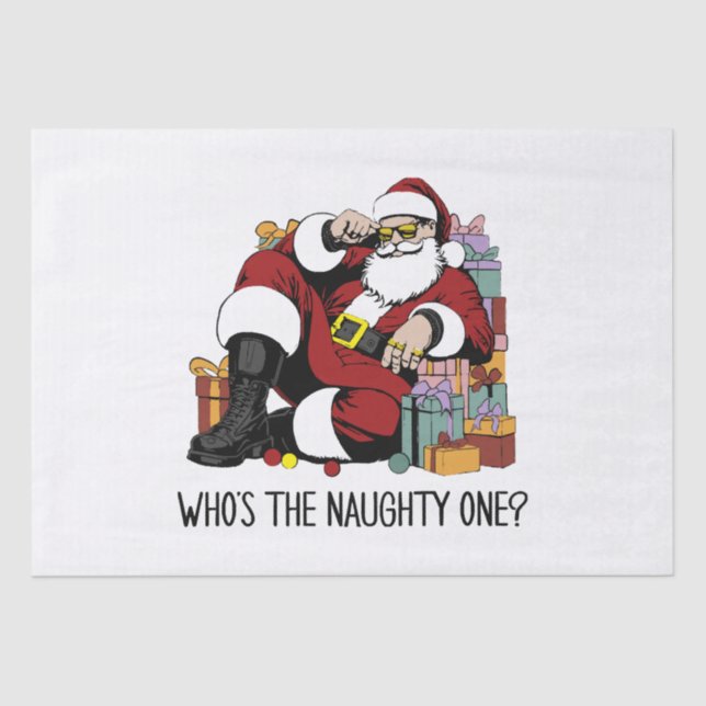Who s the Naughty one Tissue Paper (Front)