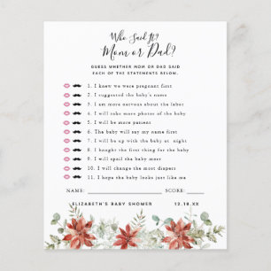 Who Said It   Baby Shower Game