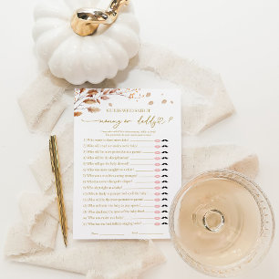 Who Said It Baby Shower Game Invitation