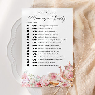 Who Said It Mommy Or Daddy Tea Baby Shower Game