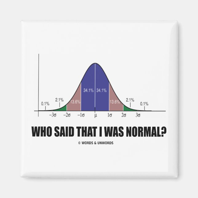 Who Said That I Was Normal? (Stats Humor) Magnet (Front)