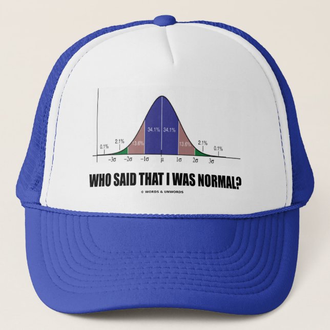 Who Said That I Was Normal? (Stats Humor) Trucker Hat (Front)