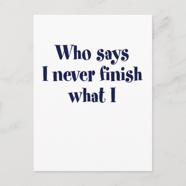Who says? postcard (Front)