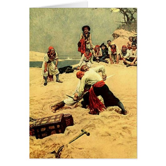 Who Shall Be Captain? pirate art Cards (Front)