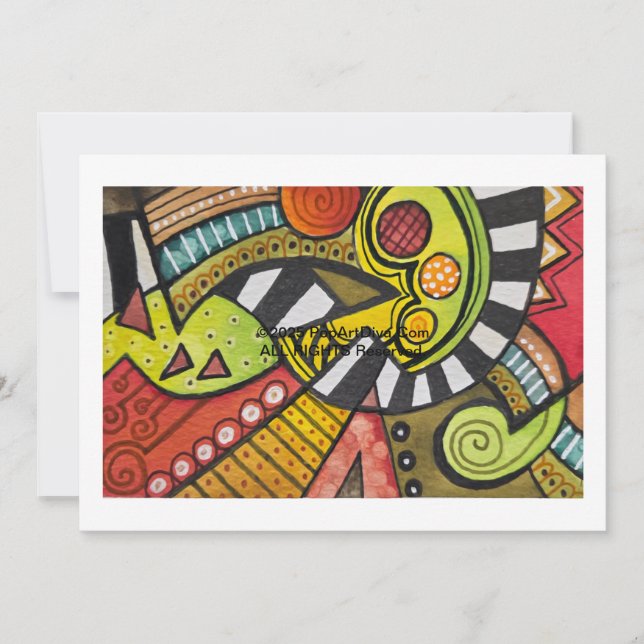 WHO SLICED MY TOMATO WITH A CUBIST KNIFE? INVITATION (Front)