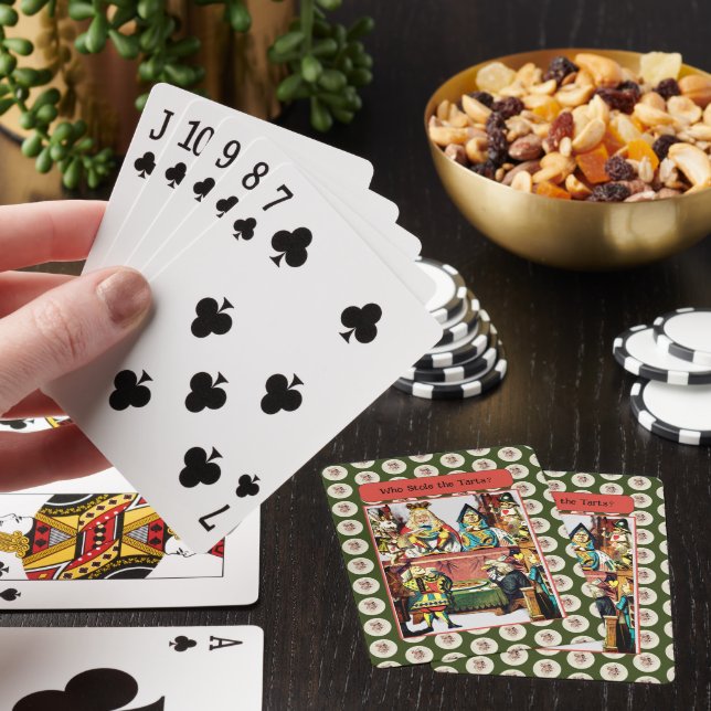 Who Stole the Tarts? White Rabbit Poker Cards (In Situ)