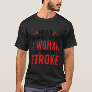 Who Survived Stroke Survivor Stroke Awareness Mont T-Shirt