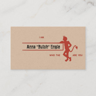 Who The Devil Are You? Business Card