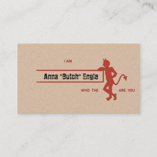 Who The Devil Are You? Business Card