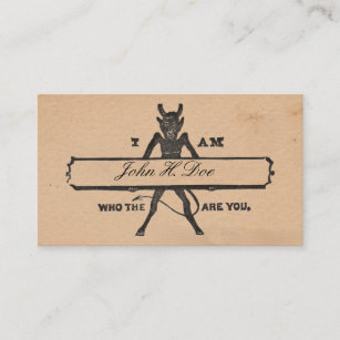 "Who the Devil are You" Victorian Calling Cards V1