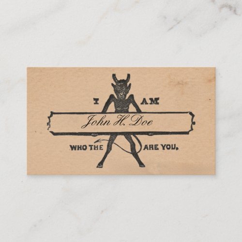 Who the Devil are You Victorian Calling Cards V1