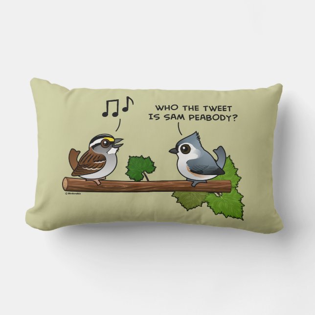 Who the Tweet? Lumbar Pillow (Front)