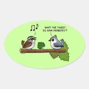 Who the Tweet? Oval Sticker
