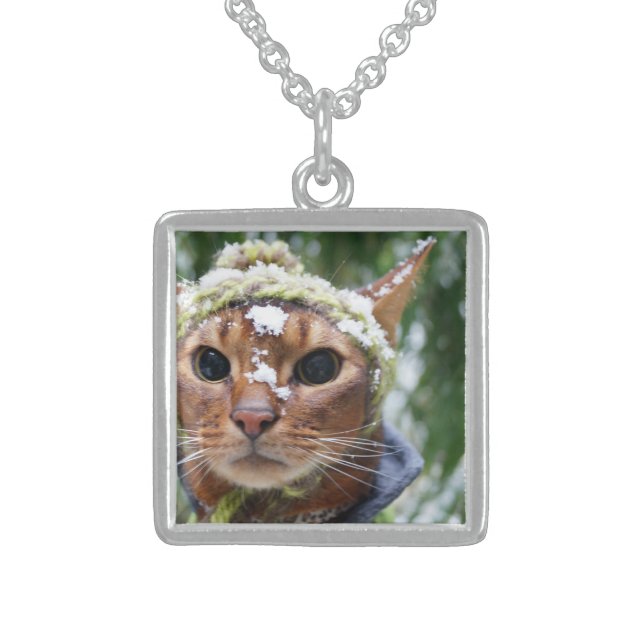 Who Threw That Snowball!? Silver Necklace (Front)