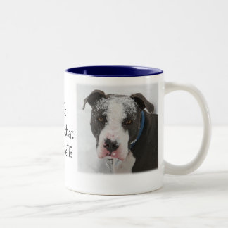 Who threw that snowball Two-Tone coffee mug