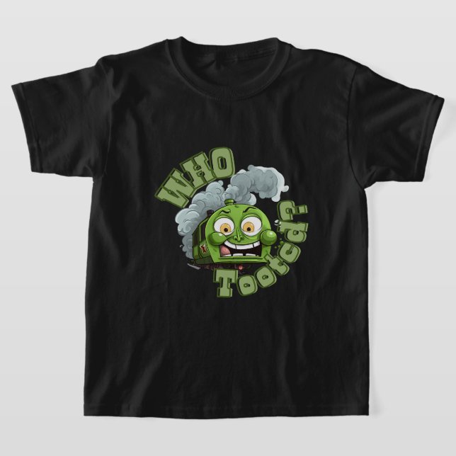 Who Tooted Dirty Nasty Joke Train Engine Meme Loco T-Shirt (Laydown)