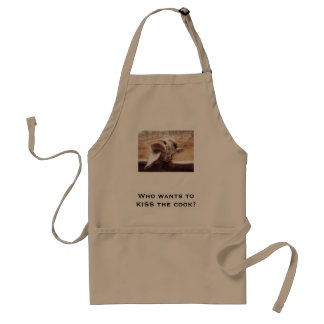 Who wants to KISS the cook? Adult Apron