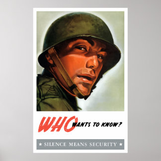Who wants to know? poster