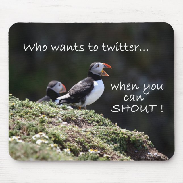 Who wants to twitter mousemat mouse pad (Front)