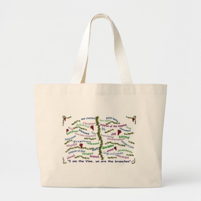 Who We Are in Christ Large Tote Bag (Front)