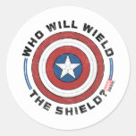 Who Will Wield The Shield Badge Classic Round Sticker