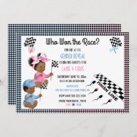 Who Won the Race Gender Reveal Funny Sperm Invitation