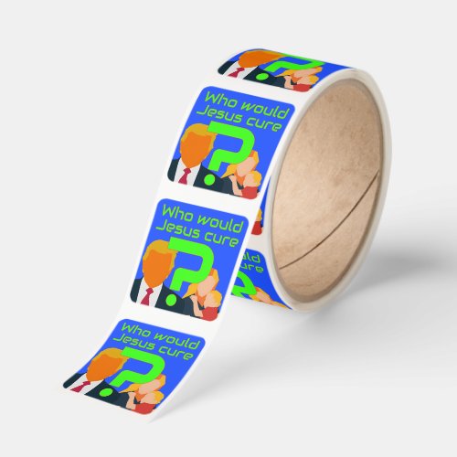 Who Would Jesus Cure? Healthcare Question Square Sticker Who Would Jesus Cure? Healthcare Question Square Sticker