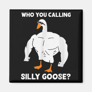 Who You Calling Silly Goose Funny Gym Meme  Magnet
