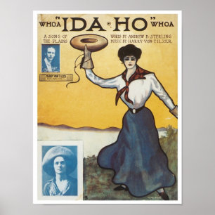 Whoa "Ida Ho" Whoa Vintage Songbook Cover Poster