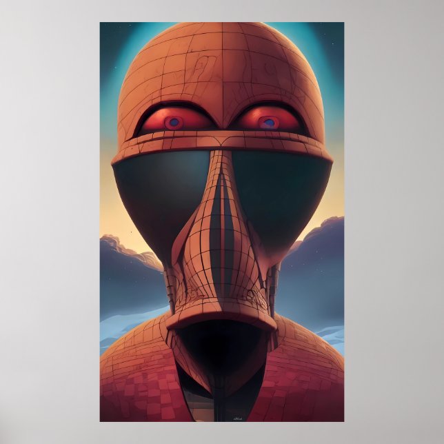 Whoa Ken Gage Psychedelic Sci-Fi Poster (Front)
