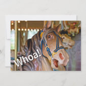 Whoa! Look Who's 60 Carousel Horse Birthday Invitation (Front)