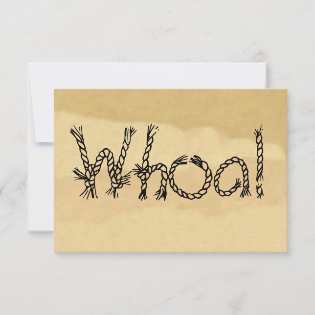 Whoa! Western themed buckskin Party Invitations (Front)