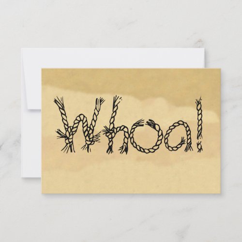 Whoa! Western themed buckskin Party Invitations