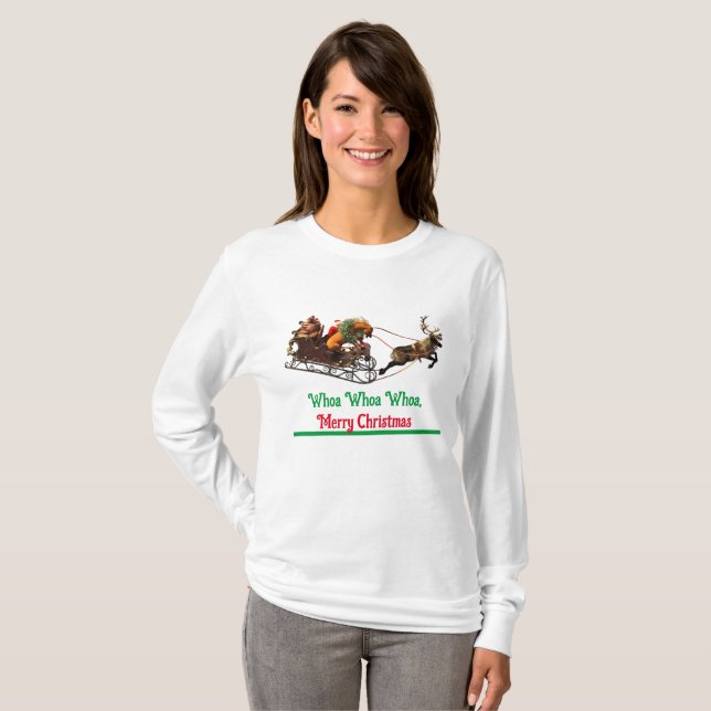 Whoa Whoa Merry Christmas T-Shirt (Front Full)