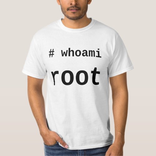 whoami root _ light shirt for sysadmins