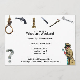 Whodunit Weekend Invitations